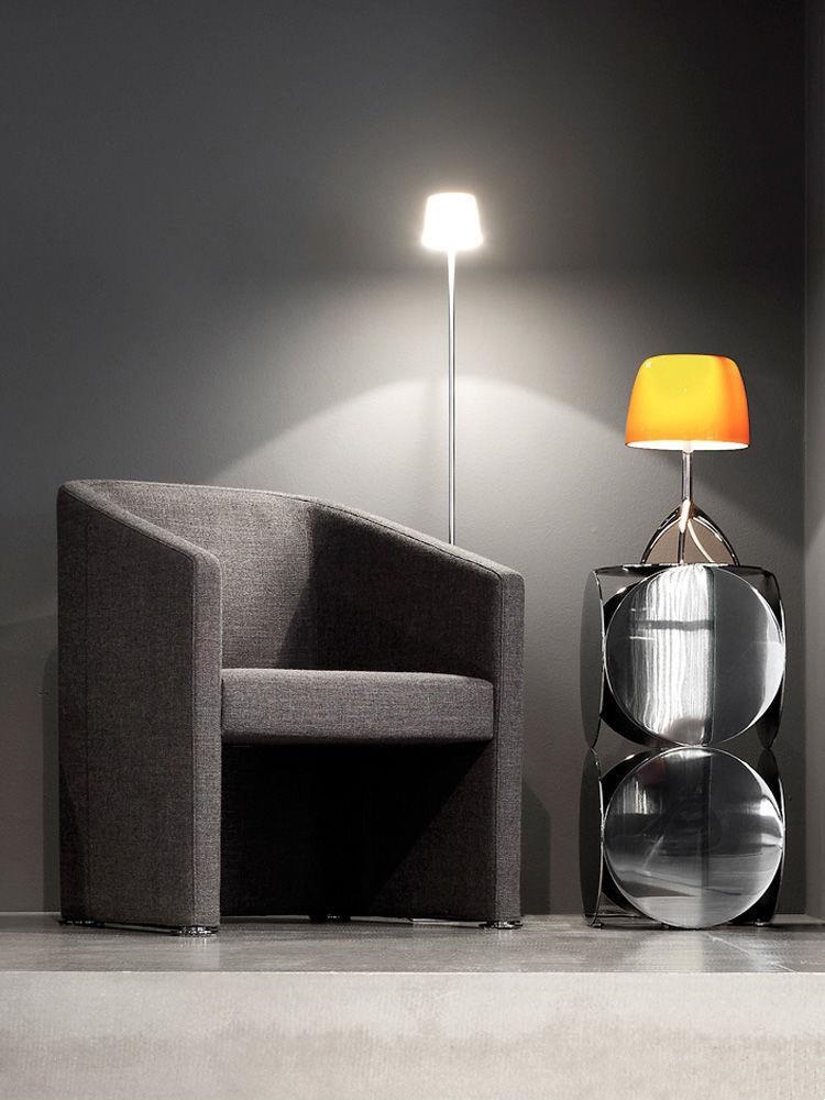 Gold-Toned Geometric Side Table with Double-Circle Design & Polished Finish