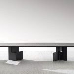 Luxury Black Marble Oval Dining Table with Sleek Geometric Base