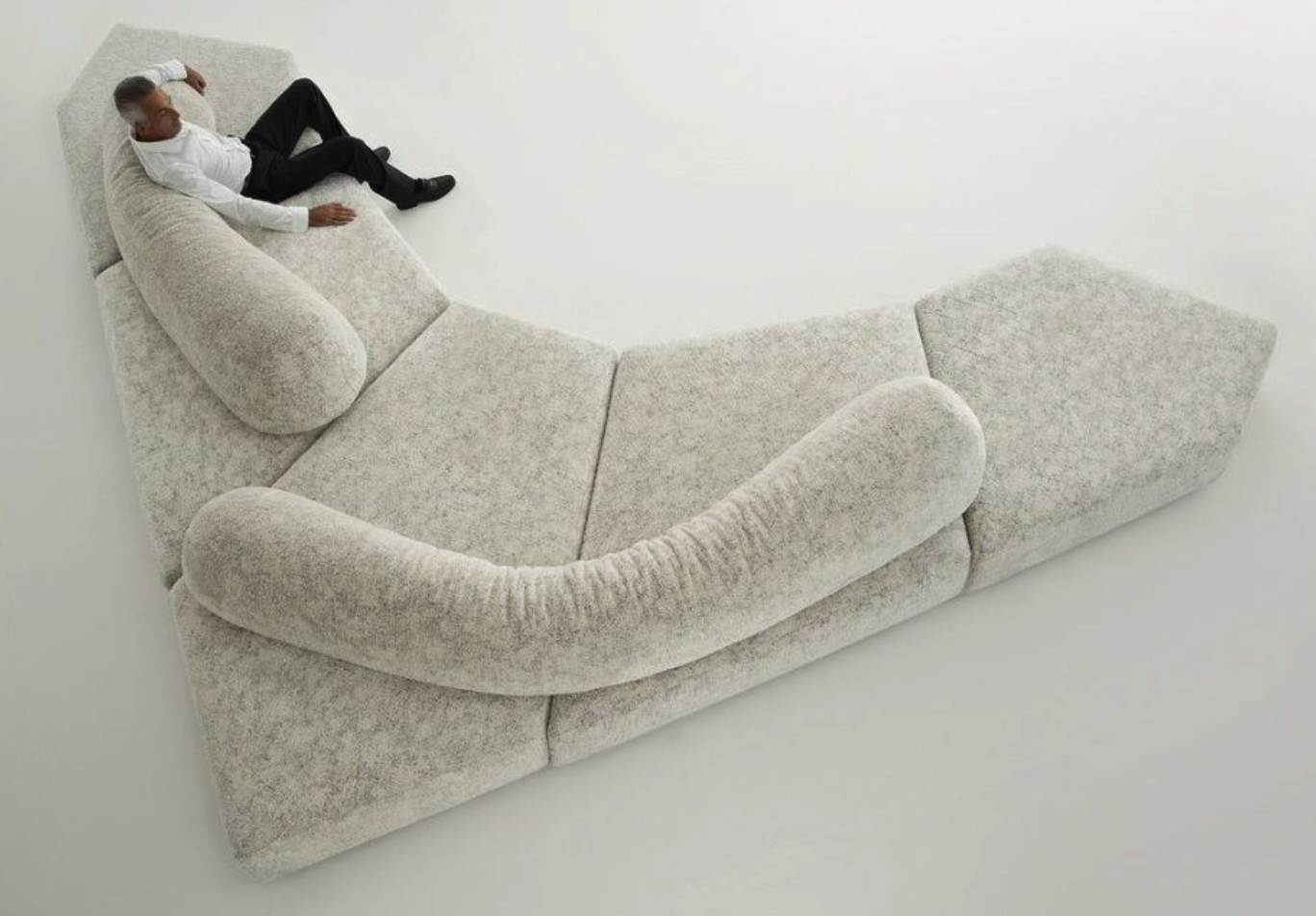 Geometric Modular Lounge Customizable Sectional Sofa Collection with Mix-Match Design