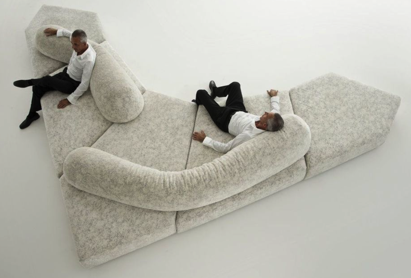 Geometric Modular Lounge Customizable Sectional Sofa Collection with Mix-Match Design