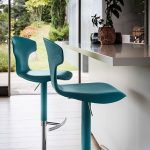 Emerald Velvet Bar Stool Modern Upholstered High Back Kitchen Counter Chair