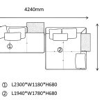 L-Shaped Modular Sofa C（5 seaters）