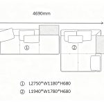 L-Shaped Modular Sofa D（5 seaters）