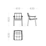 Sleek Black Leather Armchair Modern Minimalist Upholstered Dining Accent Chair