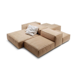 Removable Upholstery Sofa Feather Topper Adjustable Feet Solid Wood Frame