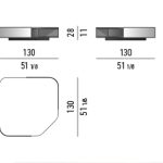 Marble-Top Modern Coffee Table with Polished Metal Base & Open Shelf