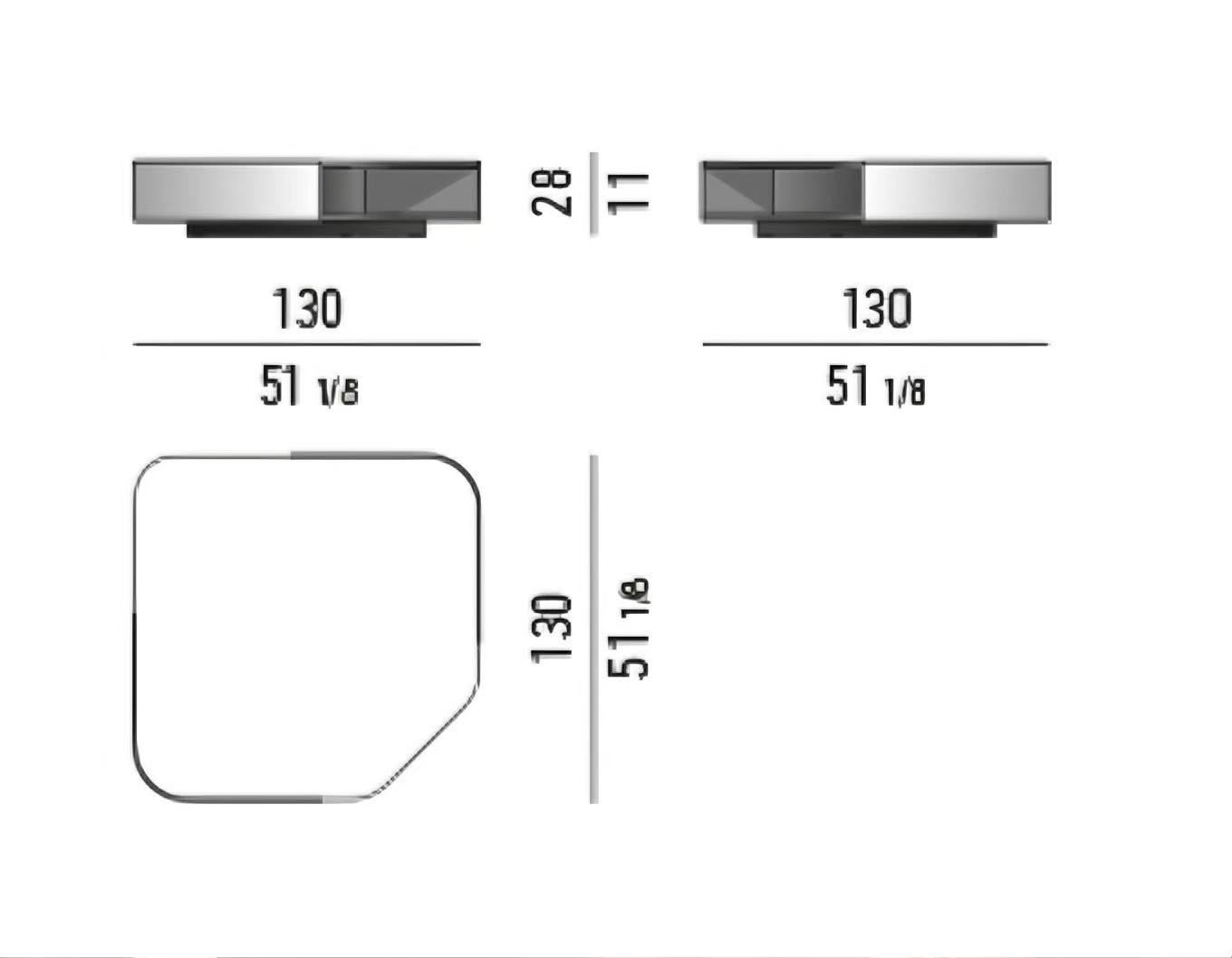 Marble-Top Modern Coffee Table with Polished Metal Base & Open Shelf