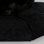 Sculptural Bear Sofa with Furry Backrest and Ice Textured Base