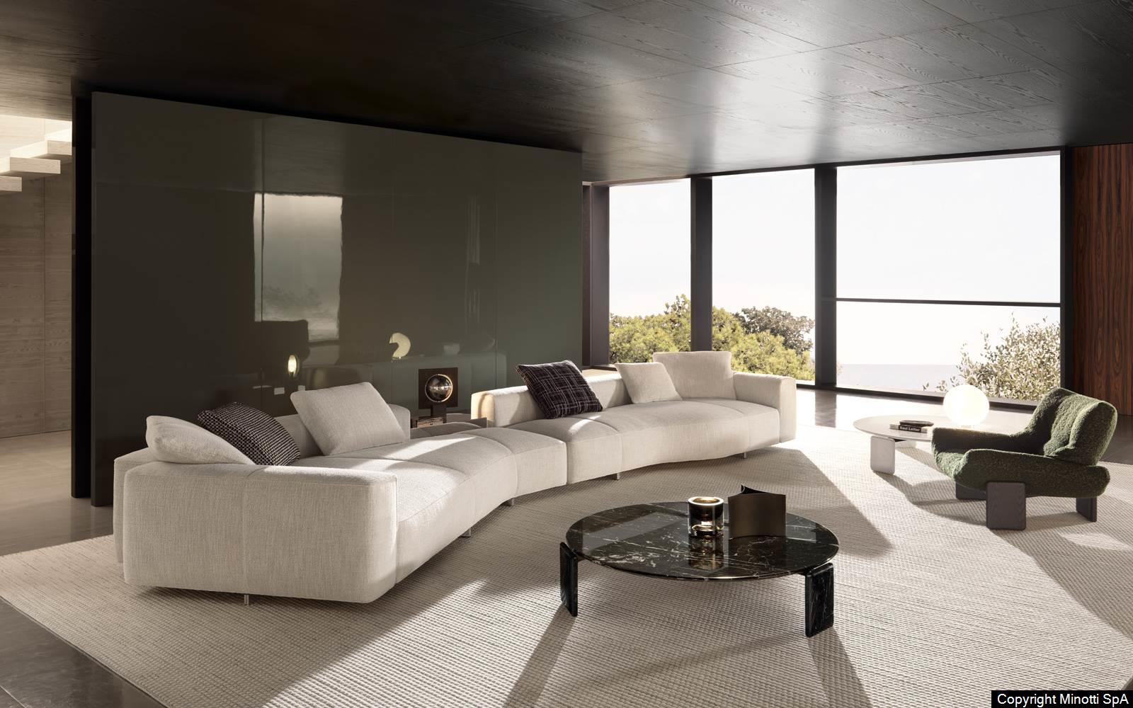 Luxury Modular Sofa with Goose-Down Cushions & Couture Detailing