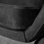 Curved Backrest Armchair with Signature Leather Strap and Anti-Fingerprint Finish