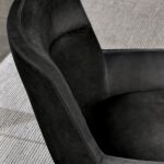 Curved Backrest Armchair with Signature Leather Strap and Anti-Fingerprint Finish