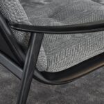 Italian Minimalist Modern Saddle microfiber leather Smoked Armchair