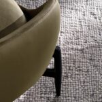 Genuine Leather with Tree-Inspired Legs Green Armchair