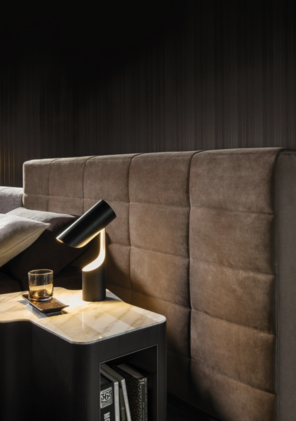 Modular Tufted Upholstered Bed Modern Panel Headboard Design