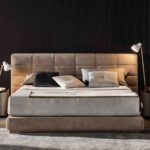 Modular Tufted Upholstered Bed Modern Panel Headboard Design