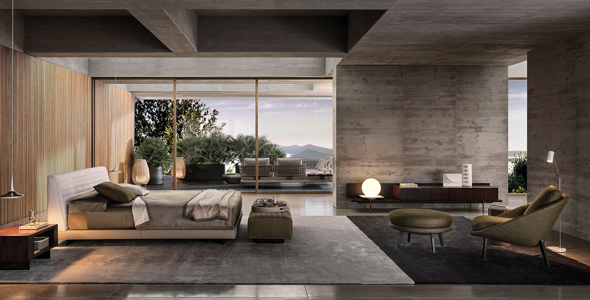 Minimalist Channeled Fabric Daybed Modern Upholstered Bed