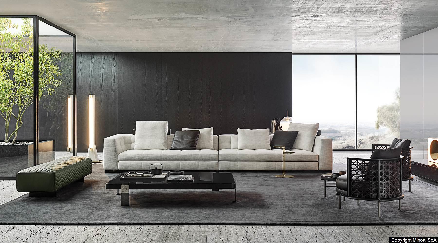 Classically Elegant Modular Sofa With Architectural Lines