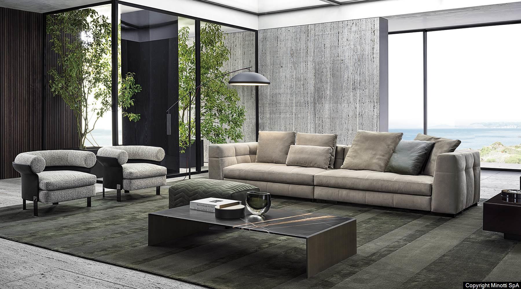 Classically Elegant Modular Sofa With Architectural Lines