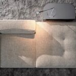 Floating Modular Sofa with Certified Goose Down Cushions and Couture Stitching