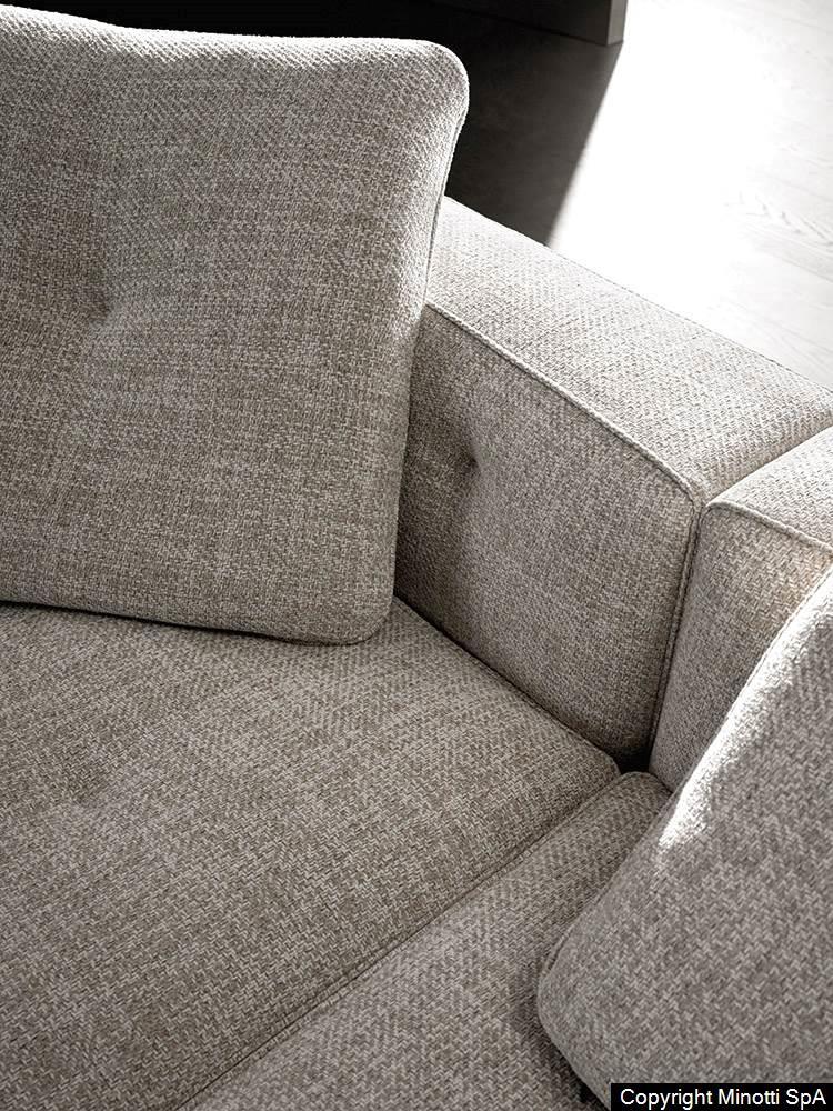 Floating Modular Sofa with Certified Goose Down Cushions and Couture Stitching