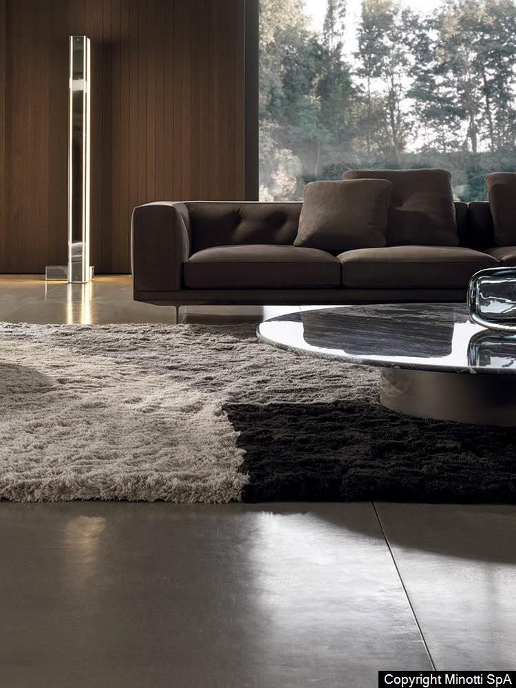 Floating Modular Sofa with Certified Goose Down Cushions and Couture Stitching