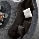 Eco-Leather Piping and 360° Swivel Base Sofa