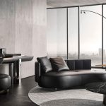 Eco-Leather Piping and 360° Swivel Base Sofa