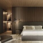 Minimalist Upholstered Bed with Tall Padded Headboard