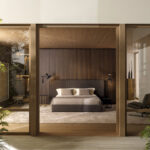 Minimalist Upholstered Bed with Tall Padded Headboard