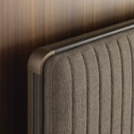 Minimalist Upholstered Bed with Tall Padded Headboard