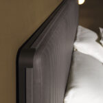 Minimalist Upholstered Bed with Tall Padded Headboard