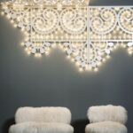 Fluffy White Curved Back Accent Chair with Metal Hairpin Legs