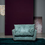 Light Gray Modern Swivel Armchair with Tufted Cushion & Decorative Stitching