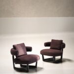 Warm Tan Suede Accent Chair with Rounded Arms and Bold Black Frame Modern Comfy Seat