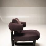 Warm Tan Suede Accent Chair with Rounded Arms and Bold Black Frame Modern Comfy Seat