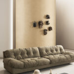 Oversized Cloud Quilted Leather Sofa Italian Craftsmanship Comfort Seating