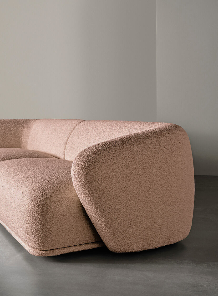 Modular Organic Sofa Fluid Lines Custom Configuration Luxury Craftsmanship