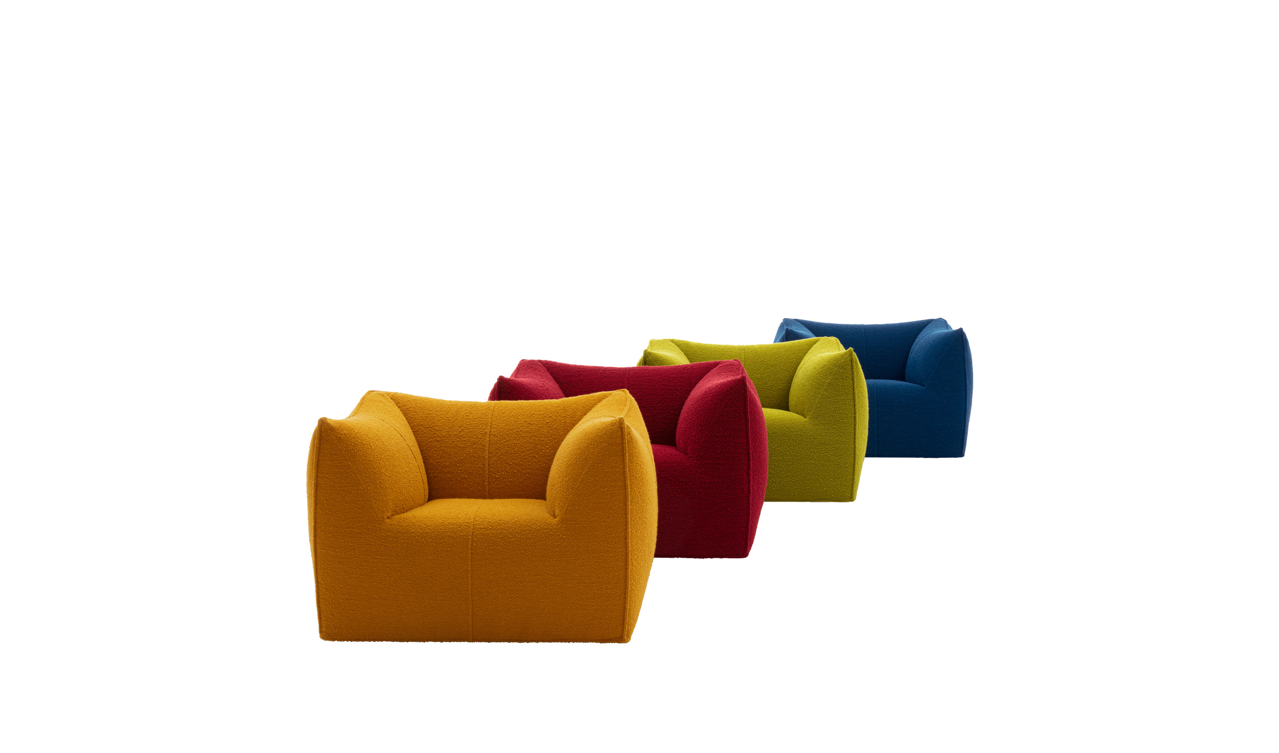 Italian Modern Boucle Upholstered Iconic Comfort Chair