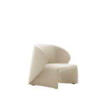 Vibrant Yellow Wool Curved One-Piece Upholstered Accent Chair