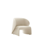 Vibrant Yellow Wool Curved One-Piece Upholstered Accent Chair