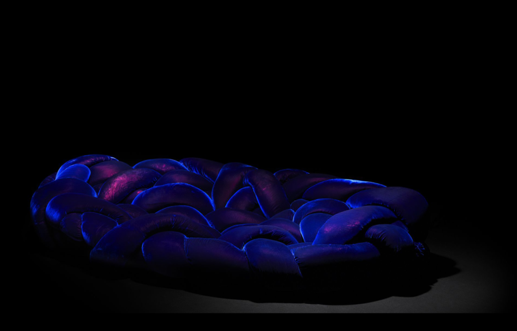 Frameless Velvet Sectional Sofa Modular Nest Design Versatile Lounge Seating