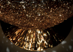 Luxury Gilded Wire Mesh Pedestal Accent Chair Modern Artistic Sculptural Design