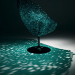 Luxury Gilded Wire Mesh Pedestal Accent Chair Modern Artistic Sculptural Design