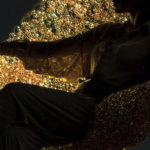 Luxury Gilded Wire Mesh Pedestal Accent Chair Modern Artistic Sculptural Design