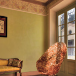 Luxury Gilded Wire Mesh Pedestal Accent Chair Modern Artistic Sculptural Design