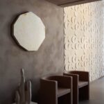 Beige Modern Travertine Hexagonal Side Tables Minimalist Stone Accent Pieces