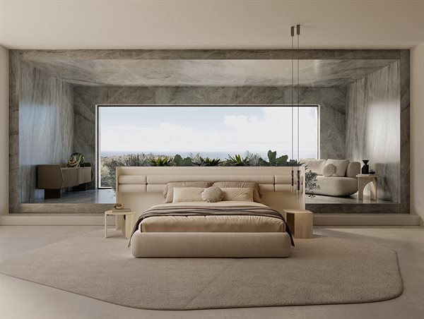 Beige Modern Travertine Hexagonal Side Tables Minimalist Stone Accent Pieces