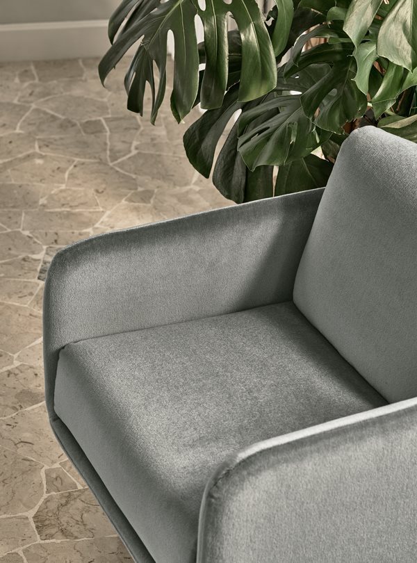 Plush Upholstered Swivel Armchair Beige Fabric Modern Compact Accent Chair