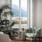 Curved Upholstered Swivel Armchair Linen Fabric Modern Comfortable Accent Chair