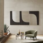 Curved Upholstered Swivel Armchair Linen Fabric Modern Comfortable Accent Chair